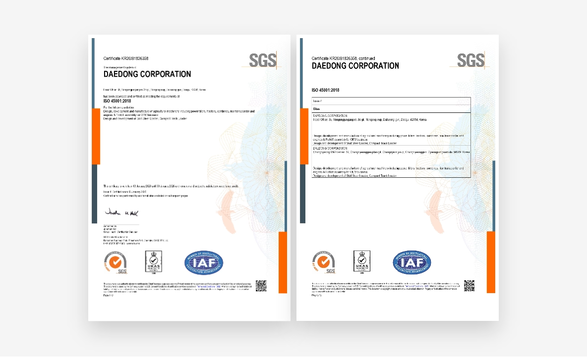 Health and Safety Certification ISO45001